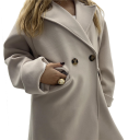 cappotto lungo con bottoni facing